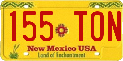NM license plate 155TON