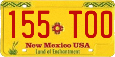 NM license plate 155TOO