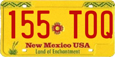 NM license plate 155TOQ