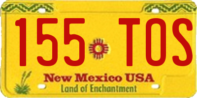 NM license plate 155TOS