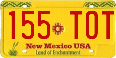 NM license plate 155TOT