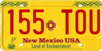 NM license plate 155TOU