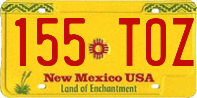 NM license plate 155TOZ