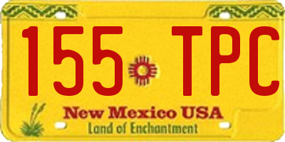 NM license plate 155TPC