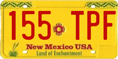 NM license plate 155TPF