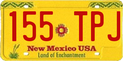 NM license plate 155TPJ