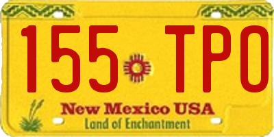 NM license plate 155TPO