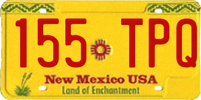 NM license plate 155TPQ
