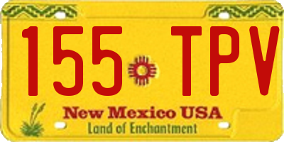 NM license plate 155TPV