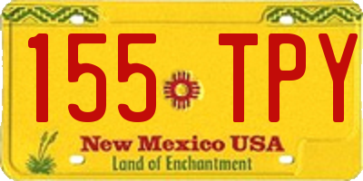 NM license plate 155TPY