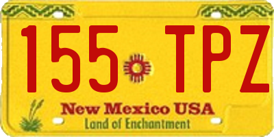 NM license plate 155TPZ