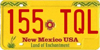 NM license plate 155TQL