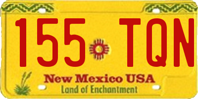NM license plate 155TQN