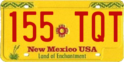 NM license plate 155TQT
