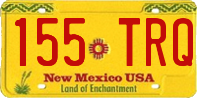 NM license plate 155TRQ