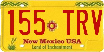 NM license plate 155TRV