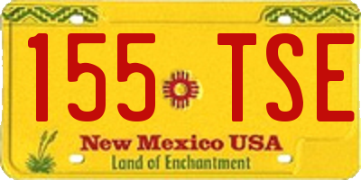 NM license plate 155TSE