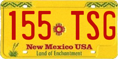 NM license plate 155TSG