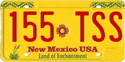 NM license plate 155TSS