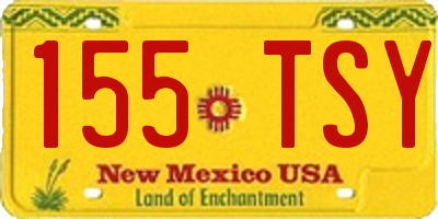 NM license plate 155TSY