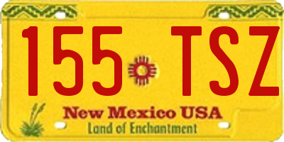 NM license plate 155TSZ