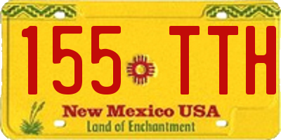 NM license plate 155TTH