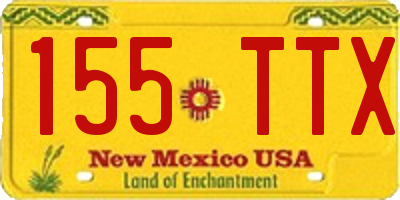 NM license plate 155TTX