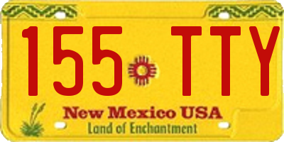 NM license plate 155TTY