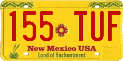 NM license plate 155TUF