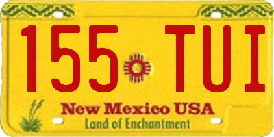 NM license plate 155TUI