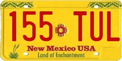 NM license plate 155TUL