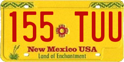 NM license plate 155TUU
