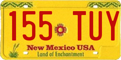 NM license plate 155TUY
