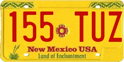 NM license plate 155TUZ