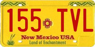 NM license plate 155TVL