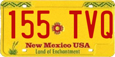 NM license plate 155TVQ