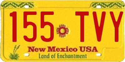 NM license plate 155TVY