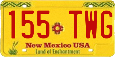 NM license plate 155TWG