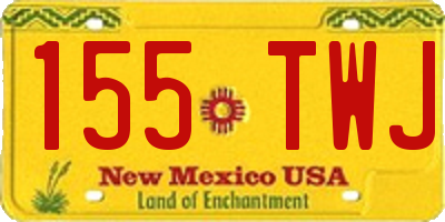 NM license plate 155TWJ