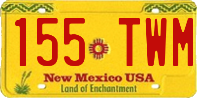NM license plate 155TWM