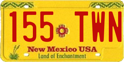 NM license plate 155TWN