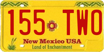 NM license plate 155TWO
