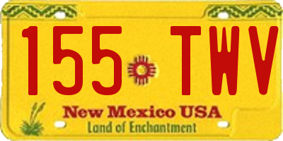 NM license plate 155TWV