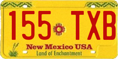 NM license plate 155TXB