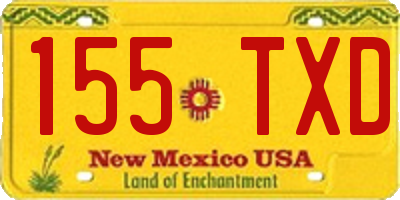 NM license plate 155TXD