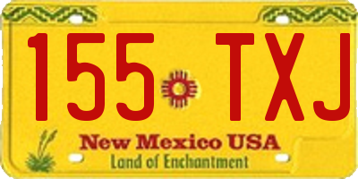 NM license plate 155TXJ