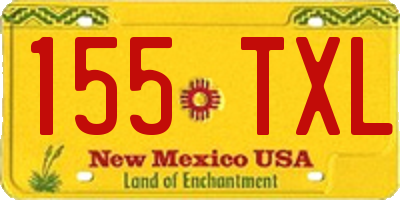 NM license plate 155TXL