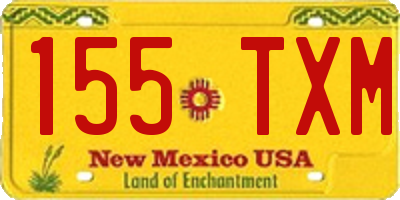 NM license plate 155TXM