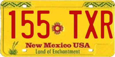 NM license plate 155TXR