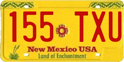 NM license plate 155TXU